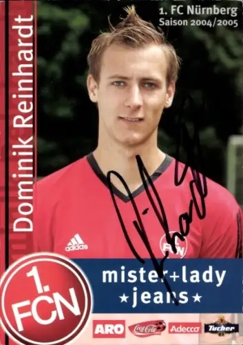 Autogrammkarte Fußballer Dominik Reinhardt, 1. FC Nürnberg, Autogramm