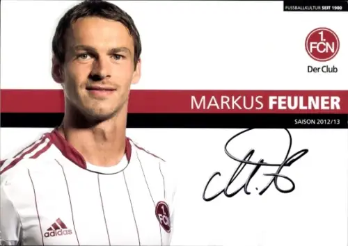 Autogrammkarte Fußballer Markus Feulner, 1. FC Nürnberg, Autogramm