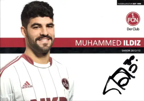 Autogrammkarte Fußballer Muhammed Ildiz, 1. FC Nürnberg, Autogramm