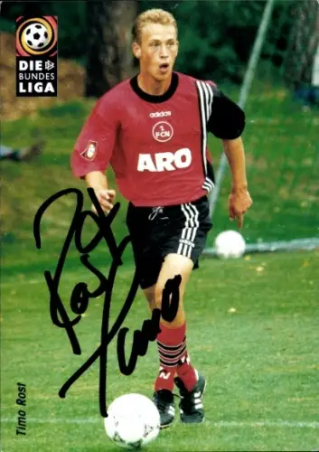Autogrammkarte Fußballer Timo Rost, 1. FC Nürnberg, Autogramm