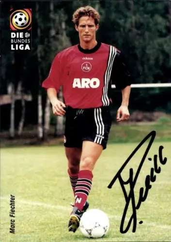 Autogrammkarte Fußballer Marc Fiechter, 1. FC Nürnberg, Autogramm