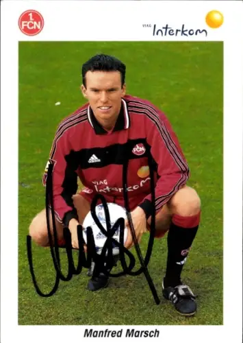 Autogrammkarte Fußballer Manfred Marsch, 1. FC Nürnberg, Autogramm
