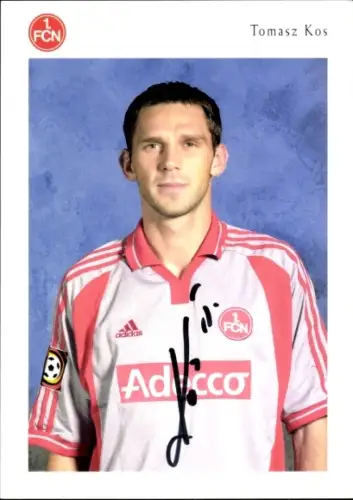 Autogrammkarte Fußballer Tomasz Kos, 1. FC Nürnberg, Autogramm