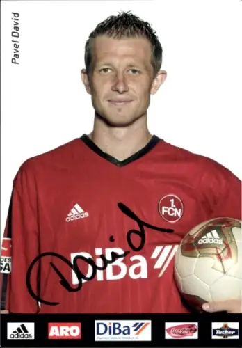 Autogrammkarte Fußballer Pavel David, 1. FC Nürnberg, Autogramm
