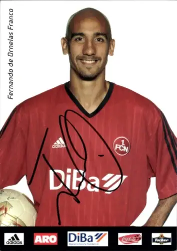 Autogrammkarte Fußballer Fernando de Ornelas Franco, 1. FC Nürnberg, Autogramm