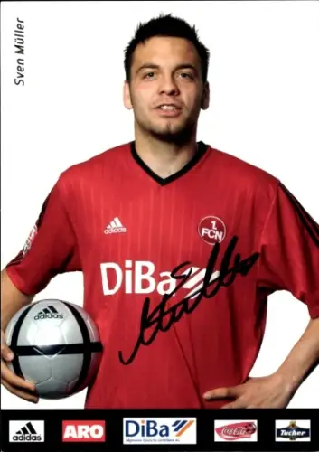Autogrammkarte Fußballer Sven Müller, 1. FC Nürnberg, Autogramm