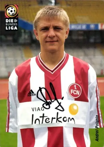 Autogrammkarte Fußballer Andrei Polunin, 1. FC Nürnberg, Autogramm
