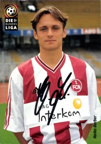 Autogrammkarte Fußballer Heiko Gerber, 1. FC Nürnberg, Autogramm