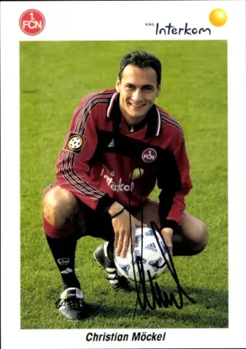 Autogrammkarte Fußballer Christian Möckel, 1. FC Nürnberg, Autogramm