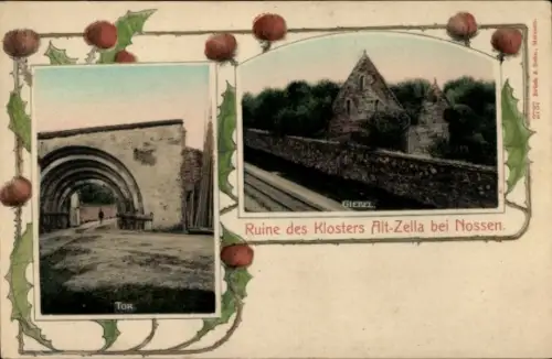 Ak Alt Zella Nossen in Sachsen, Ruine des Klosters