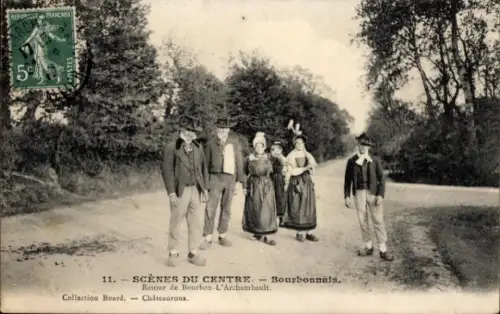 CPA Scenes du Centre, Bourbonnais, Retour de Bourbon-L'Archambault