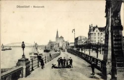 Ak Düsseldorf am Rhein, Rheinwerft