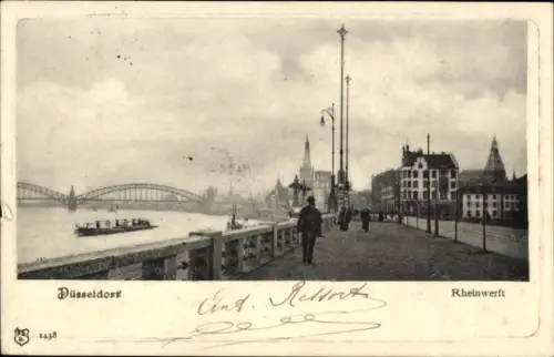 Ak Düsseldorf am Rhein, Rheinwerft