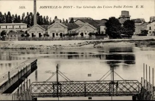 Ak Joinville le Pont Val de Marne, Gesamtansicht der Pathe Freres Fabriken