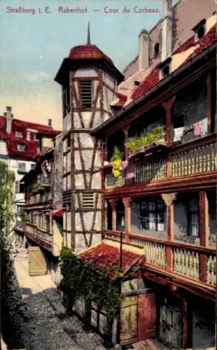 Ak Straßburg Elsass Bas Rhin, Rabenhof
