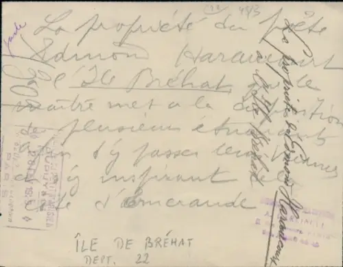 Foto Ak Île de Bréhat Côtes d’Armor, Besitz des Dichters Edmond Haraucourt
