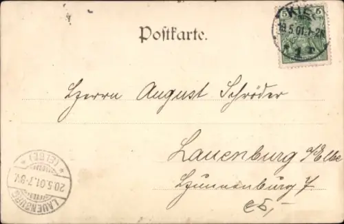 Passepartout Ak Holtenau Kiel, Kaiser Wilhelm Denkmal, Zwerge