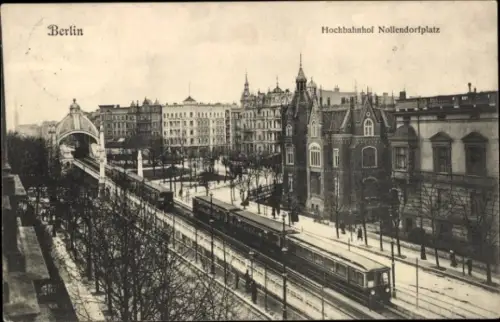 Ak Berlin Schöneberg, Nollendorfplatz, Hochbahnhof, Hochbahn