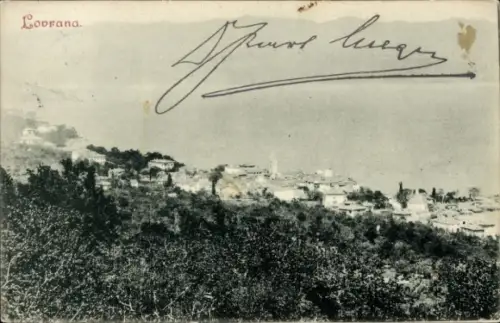 Ak Lovrana Lovran Laurana Kroatien, Panorama, Signatur Karl Lueger, Bürgermeister von Wien