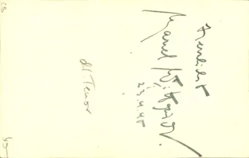 Ak Opernsänger Marcel Wittrisch, Autogramm