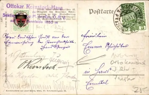 Künstler Ak Sankt Lorenzen am Wechsel Steiermark, Schloss Festenburg, Deutscher Schulverein