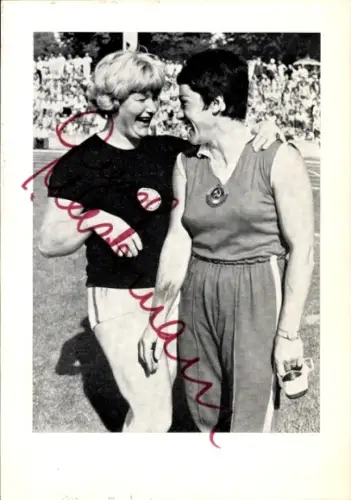 Autogrammkarte Leichtathletin Liesel Westermann, Autogramm