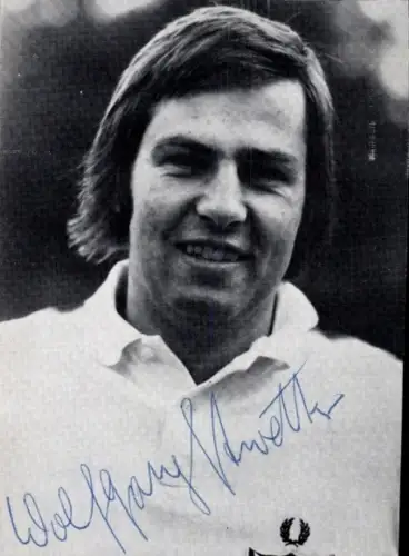 Autogrammkarte Hockeyspieler Wolfgang Strödter, Portrait, Autogramm