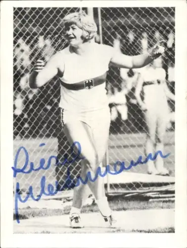 Autogrammkarte Leichtathletin Liesel Westermann, Autogramm