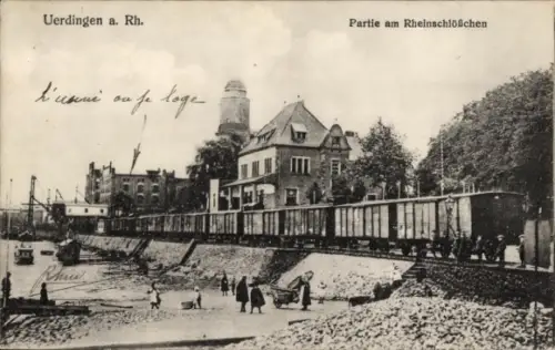 Ak Uerdingen Krefeld am Niederrhein, am Rheinschlösschen