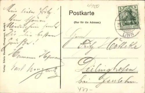 Ak Krefeld am Niederrhein, Hafenrestaurant Rheingold