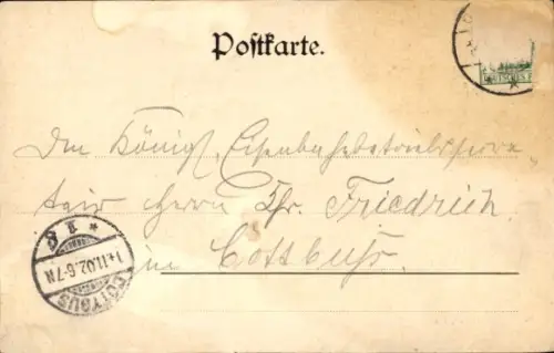 Passepartout Ak Drawno Neuwedell Pommern, Gesamtansicht