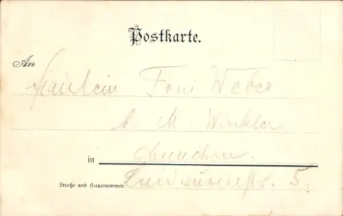 Litho Gern München Bayern, Brauerei, Villenkolonie, Ballaufhof