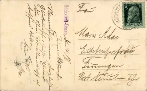 Foto Ak Höchstädt an der Donau Schwaben, Giebelhaus, Kutsche