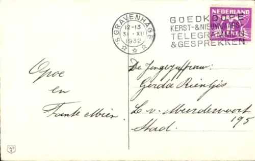 Ak Glückwunsch Neujahr, Zwerg, Vogelhäuschen