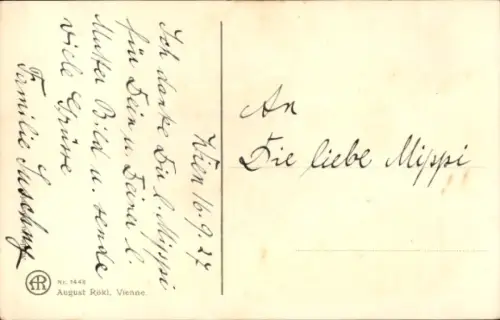 Künstler Ak Ebner, Pauli, Junge und Mädchen, Hund, Korb