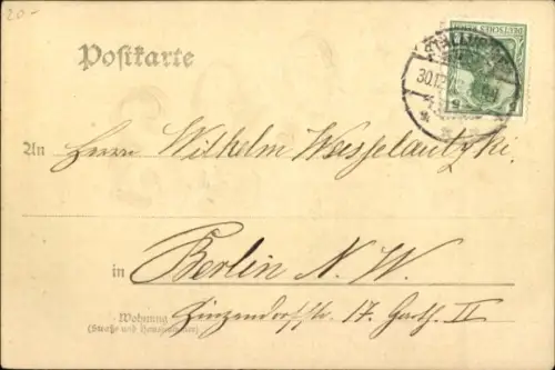 Präge Ak Glückwunsch Neujahr, Jahreszahl 1903