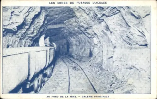 Ak Elsass, Die Kalibergwerke, Au Fond de la Mine