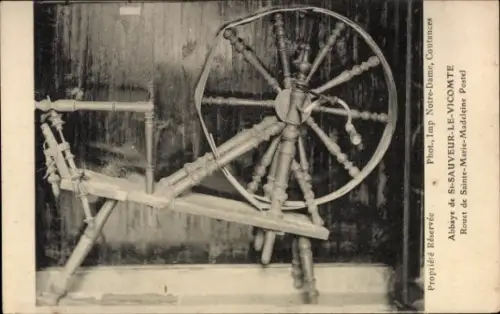 CPA Abbaye de Saint-Sauveur-le-Vicomte, Rouet de Sainte-Marie-Madeleine Postel