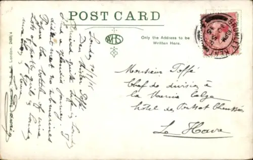 Ak Westminster London City, Houses of Parliament, Fluss Thames, Boote im Vordergrund