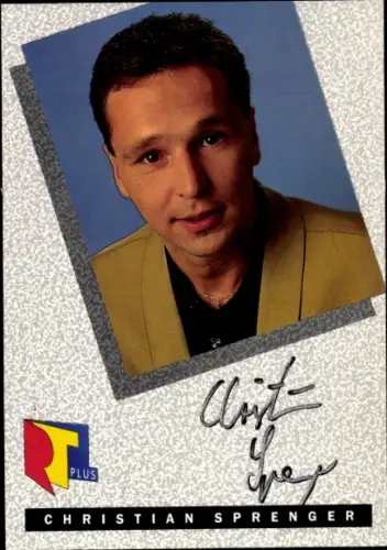 Autogrammkarte Moderator Christian Sprenger, Autogramm