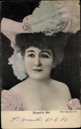 Ak Schauspielerin Marguerite Nell, Portrait