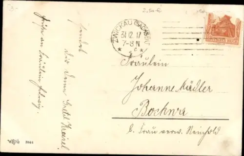 Litho Glückwunsch Neujahr, Kinder, Klee