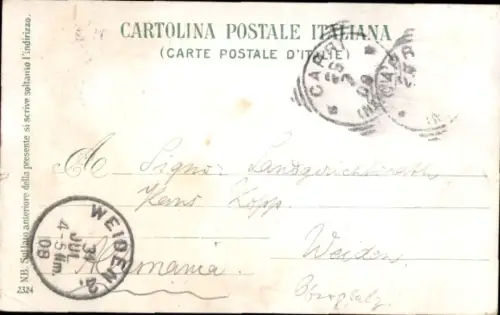 Ak Capri Neapel Campania, Teilansicht mit Hotel Pagano