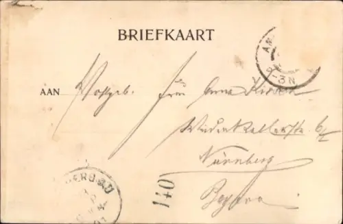 Ak Amsterdam Nordholland Niederlande,  Wasser, Brücke, Gebäude, Schiffe, Wasserlooplein