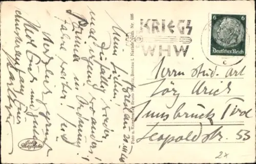 Ak Wrocław Breslau Schlesien, Breslau Dom, zwei Türme, Straße, Schwarz-Weiß-Foto