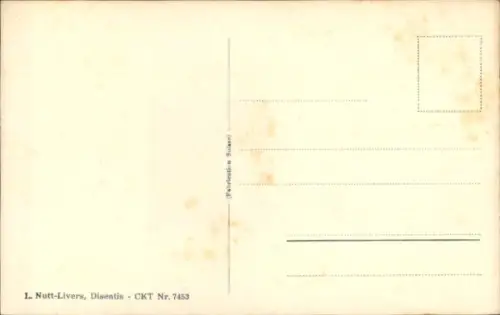 Ak Disentis Kt. Graubünden, Schneebedeckte Landschaft, Berge, Kirche, Zäune, Winterkurort, Skispo