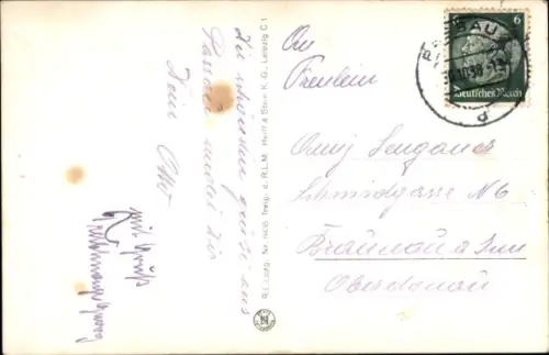 Ak Passau in Niederbayern, Luftaufnahme von  drei Flüsse, Donau, Inn, Ilz, Original-Fliegeraufnah