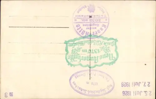 Ak Garmisch Partenkirchen in Oberbayern, Knorrhütte, Ausblick vom Schachen gegen Reintal