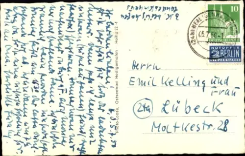 Ak Ostseebad Heiligenhafen in Holstein, Ostseebad  Blick auf den Hafen, Schiffe, Häuser