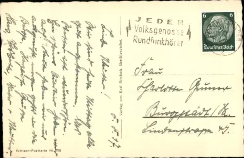 Ak Berchtesgaden in Oberbayern, Panorama mit Watzmann und Hochkalter